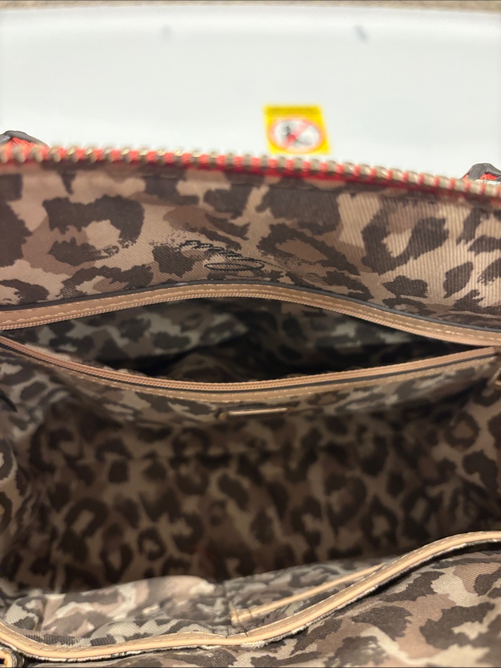 Guess Quilted Satchel in Coral Orange with Gold Hardware - Picture 7 of 8